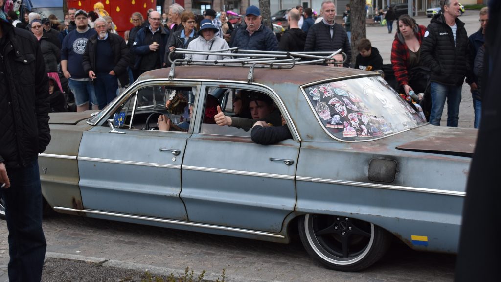 Old car at cruising event in Vetlanda, Sweden