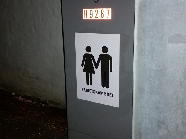 Poster against the homo lobby in Bergen, Norway