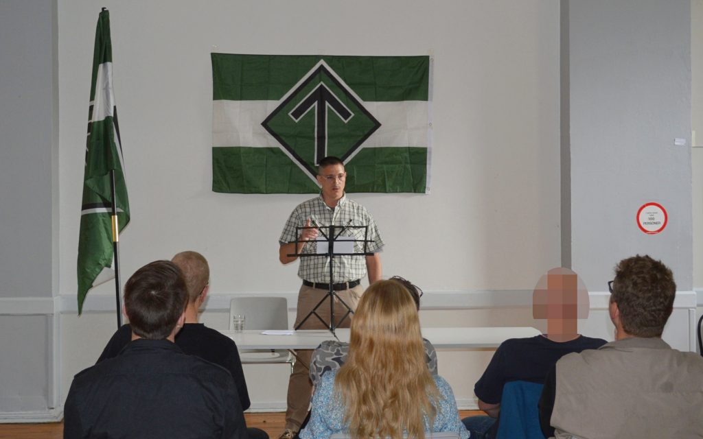 Nordic Resistance Movement meeting in Denmark, Jacob Vullum speech