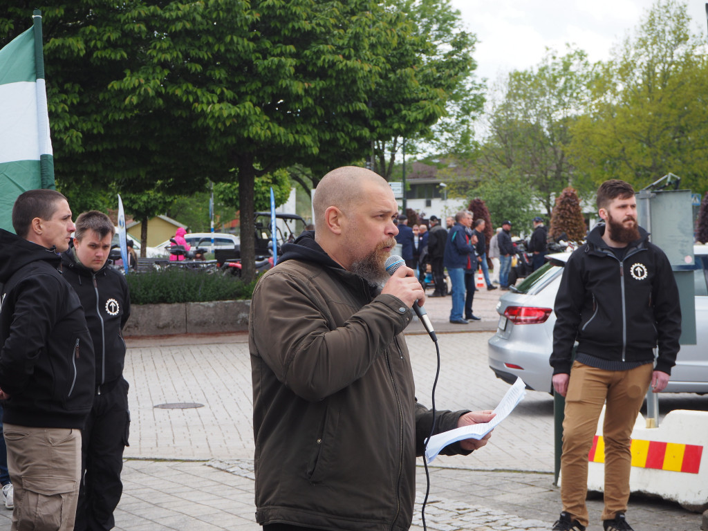 Speech at Nordic Resistance Movement public activity in Örkelljunga, Sweden