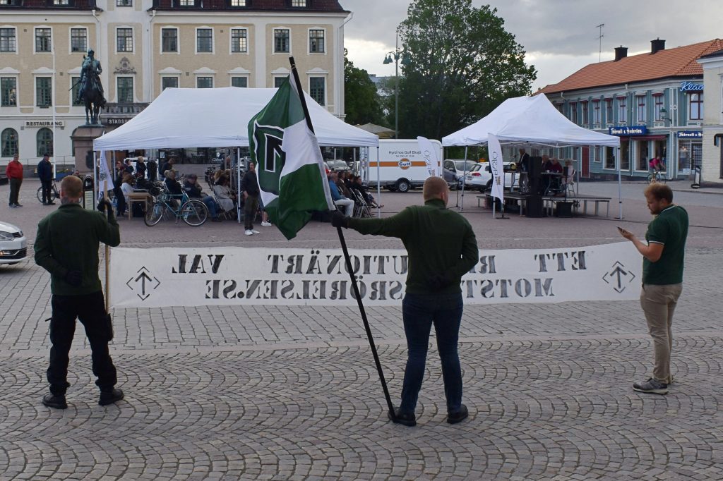 NRM public banner activity, Eksjö, Sweden