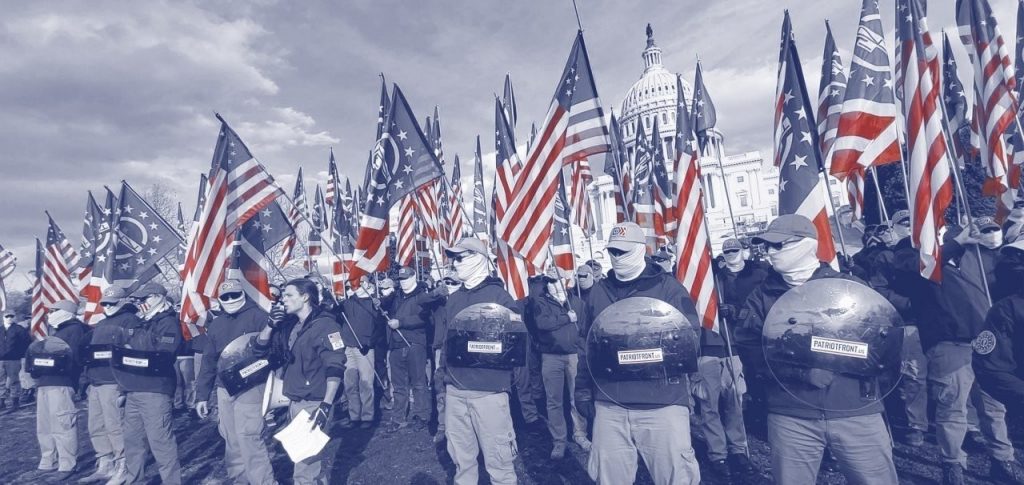 Patriot Front demonstration in Washington DC, USA