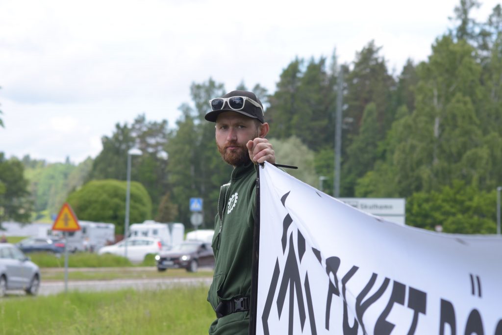 Nicklas Norling, Nordic Resistance Movement banner action