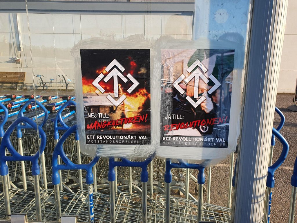 Nordic Resistance Movement posters, Sundsvall, Sweden
