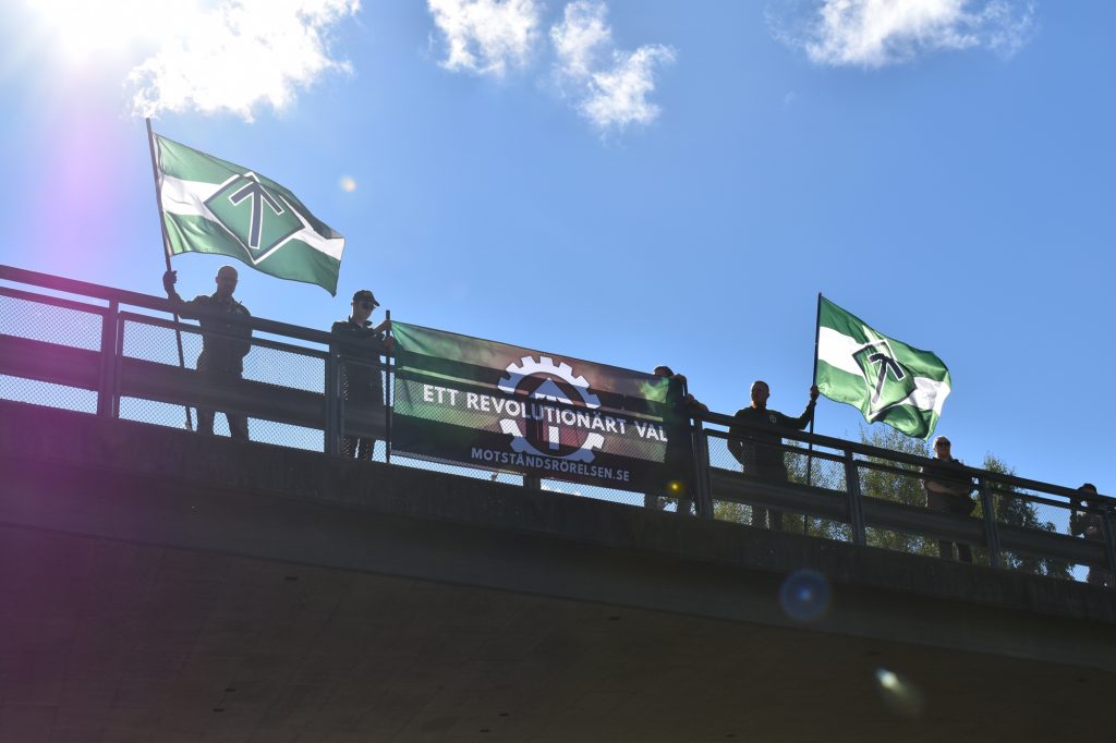 Nordic Resistance Movement banner action, Vetlanda