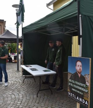 Nordic Resistance Movement election activity, Vetlanda