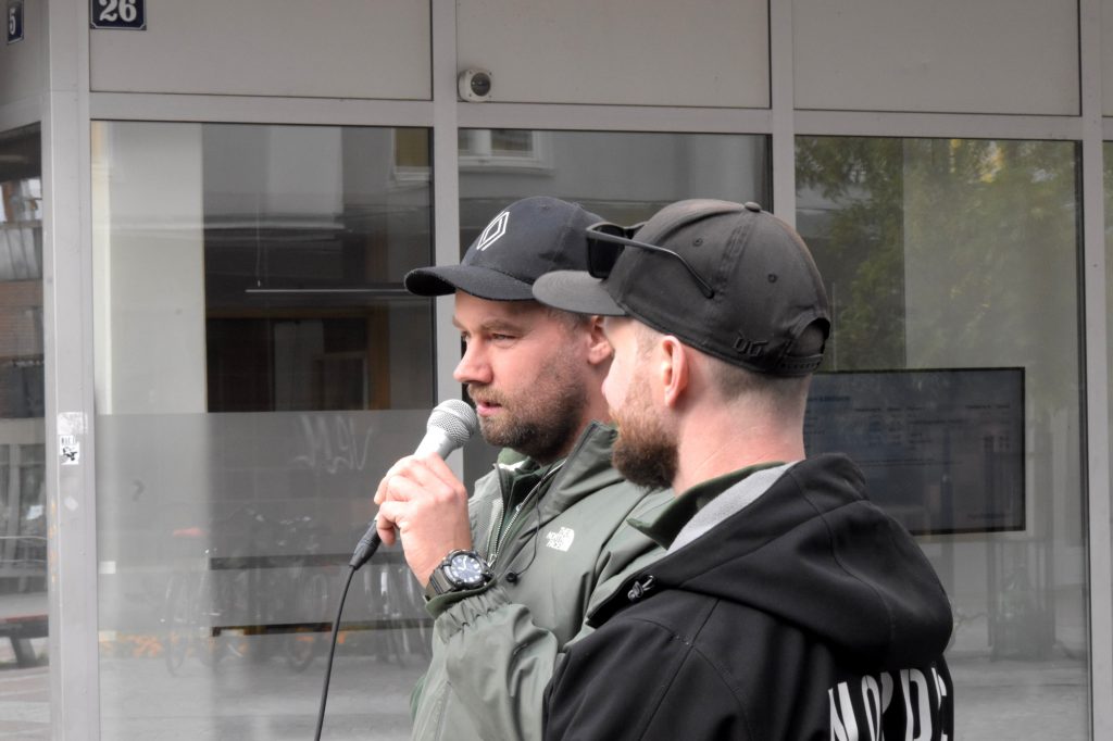 Nordic Resistance Movement election activism, Ludvika, Sweden