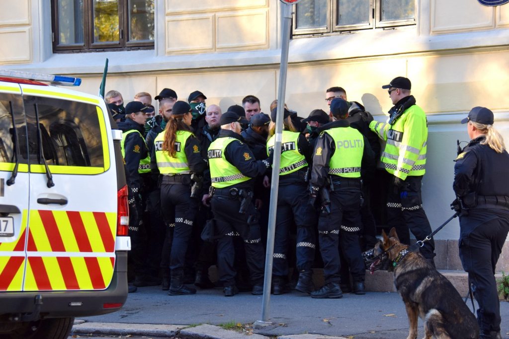 Nordic Resistance Movement Oslo demonstration police harassment