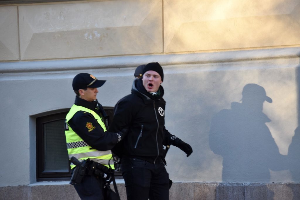 Nordic Resistance Movement Oslo demonstration arrest