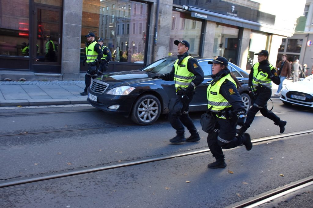 Nordic Resistance Movement Oslo demonstration police
