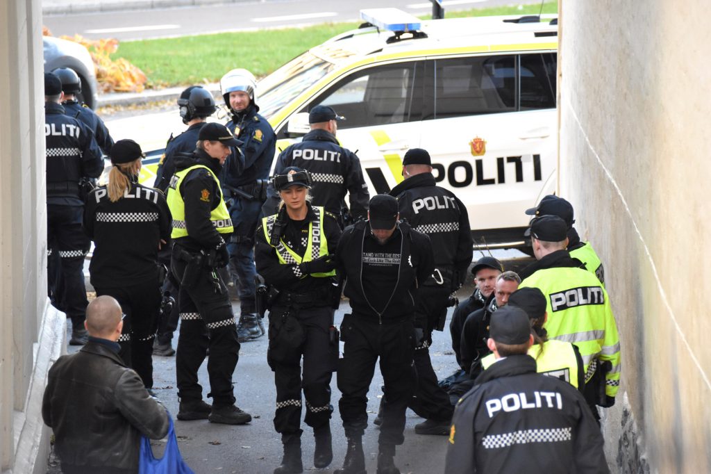 Nordic Resistance Movement demonstration Oslo police