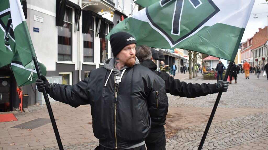 Nordic Resistance Movement public activity, Växjö, Sweden