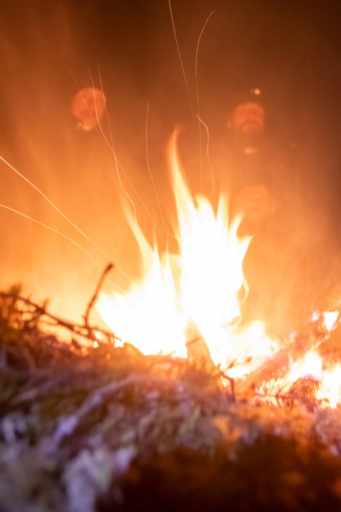 Nordic Resistance Movement camping fire, northern Sweden