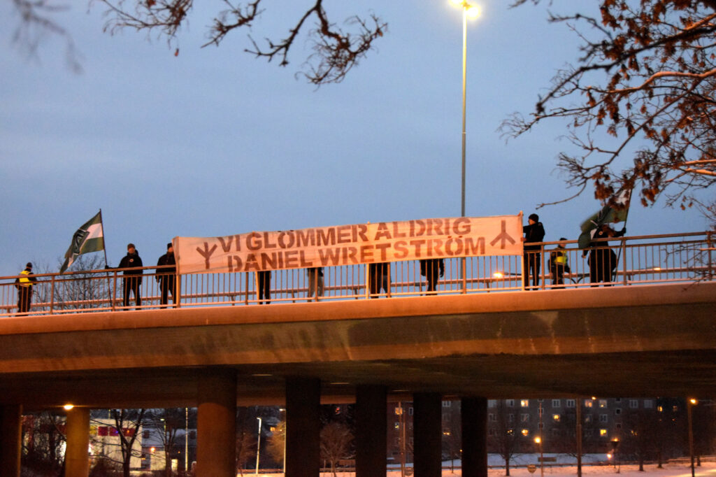 Daniel Wretström memorial banner, Västerås