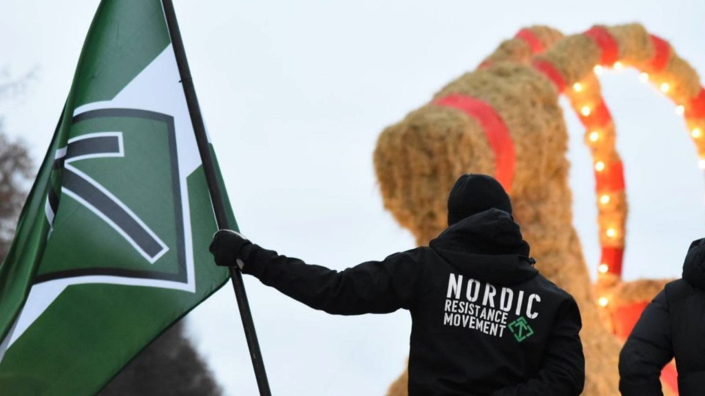 Nordic Resistance Movement Gavle Goat activism, Gävle
