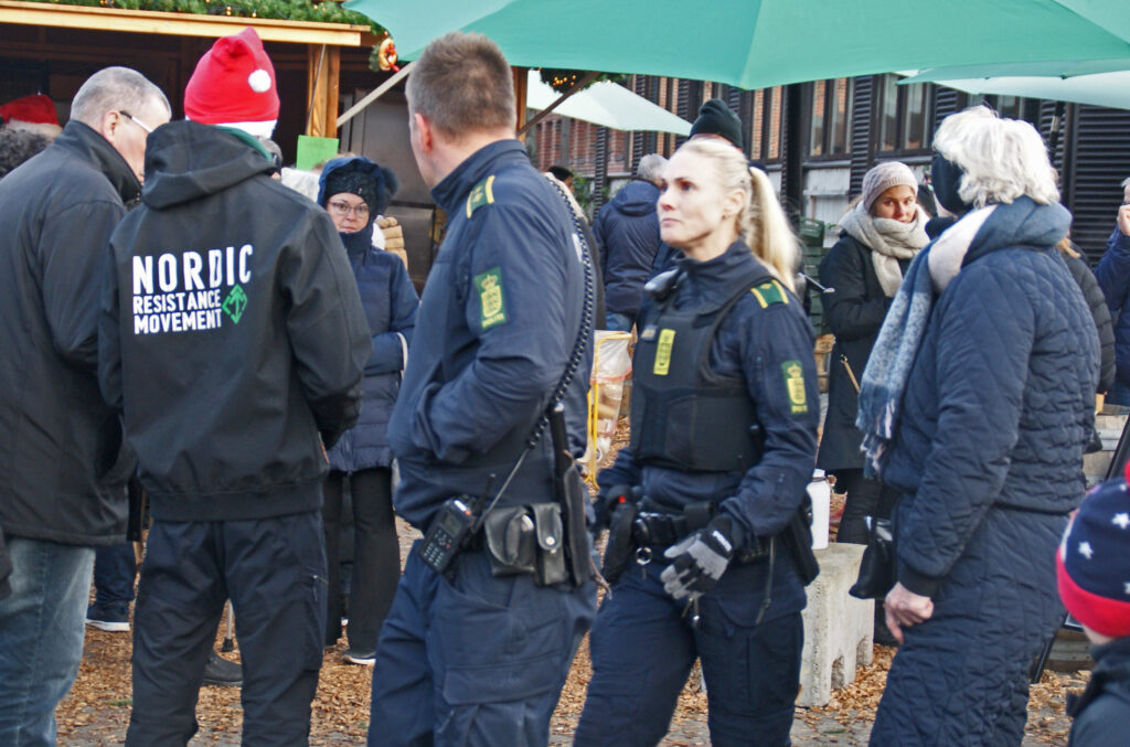 Nordic Resistance Movement activism at Odense Christmas Market, Denmark