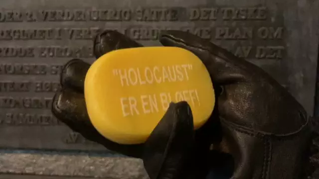 Nordic Resistance Movement "The holocaust is a hoax" soap activism, Norway