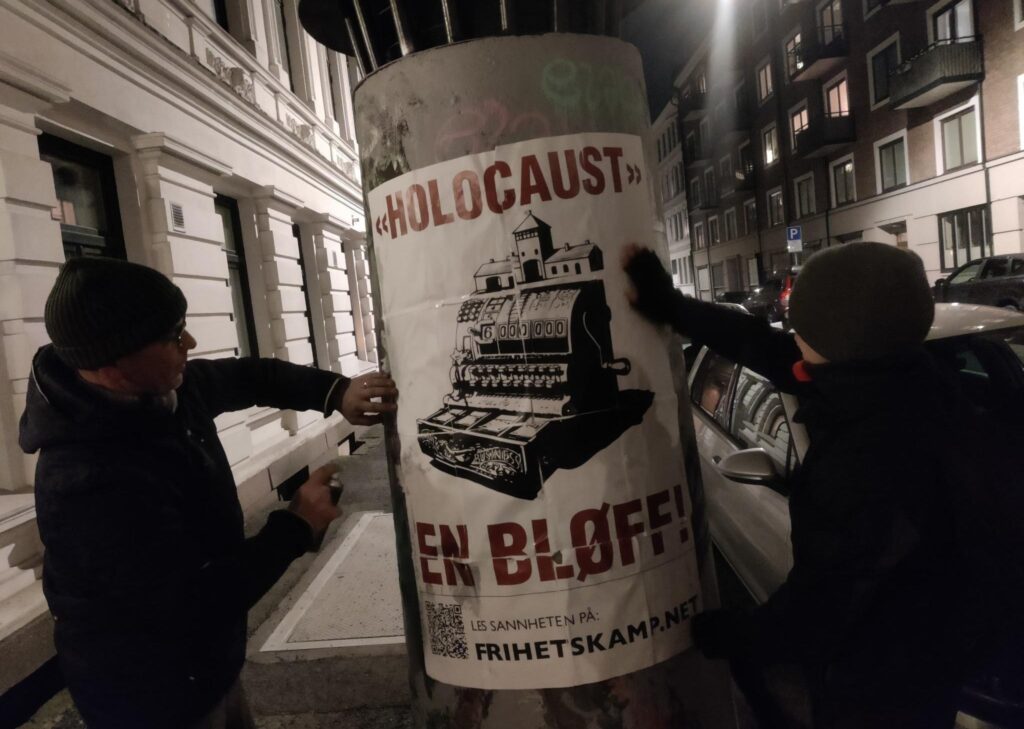 Nordic Resistance Movement "The holocaust is a hoax" activism, Norway