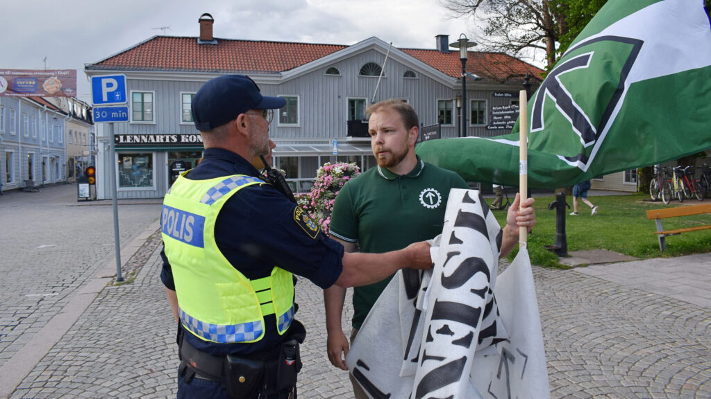 Nordic Resistance Movement activist Hampus Maijala harassed by police