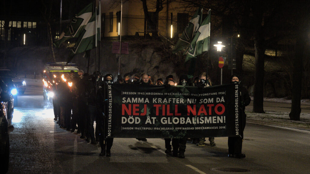 Nordic Resistance Movement Stockholm Dresden Nato protest