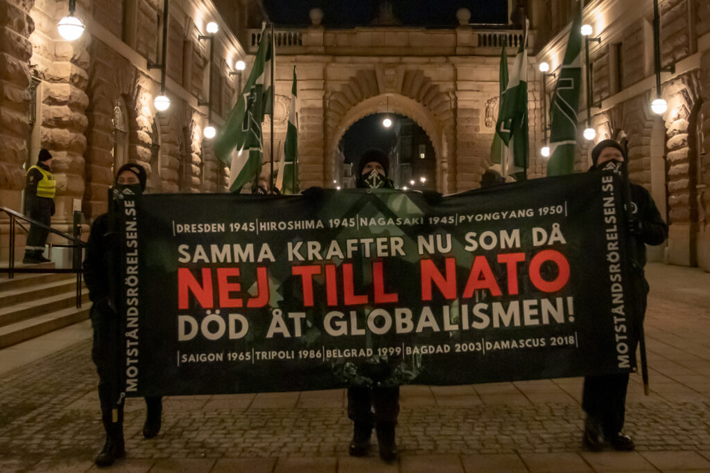 Nordic Resistance Movement Stockholm Dresden Nato protest