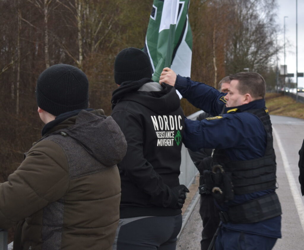 Crazed police attack at NRM Växjö activism
