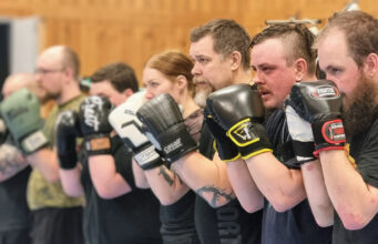 Nordic Resistance Movement activists and members boxing training