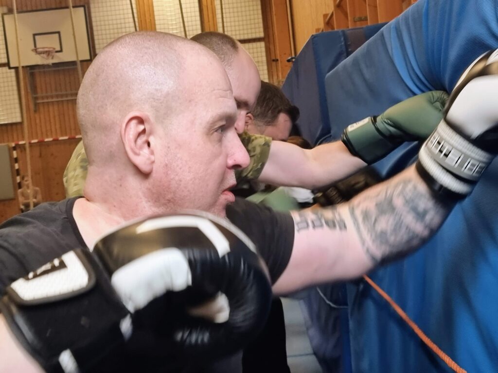 Nordic Resistance Movement activists and members boxing training