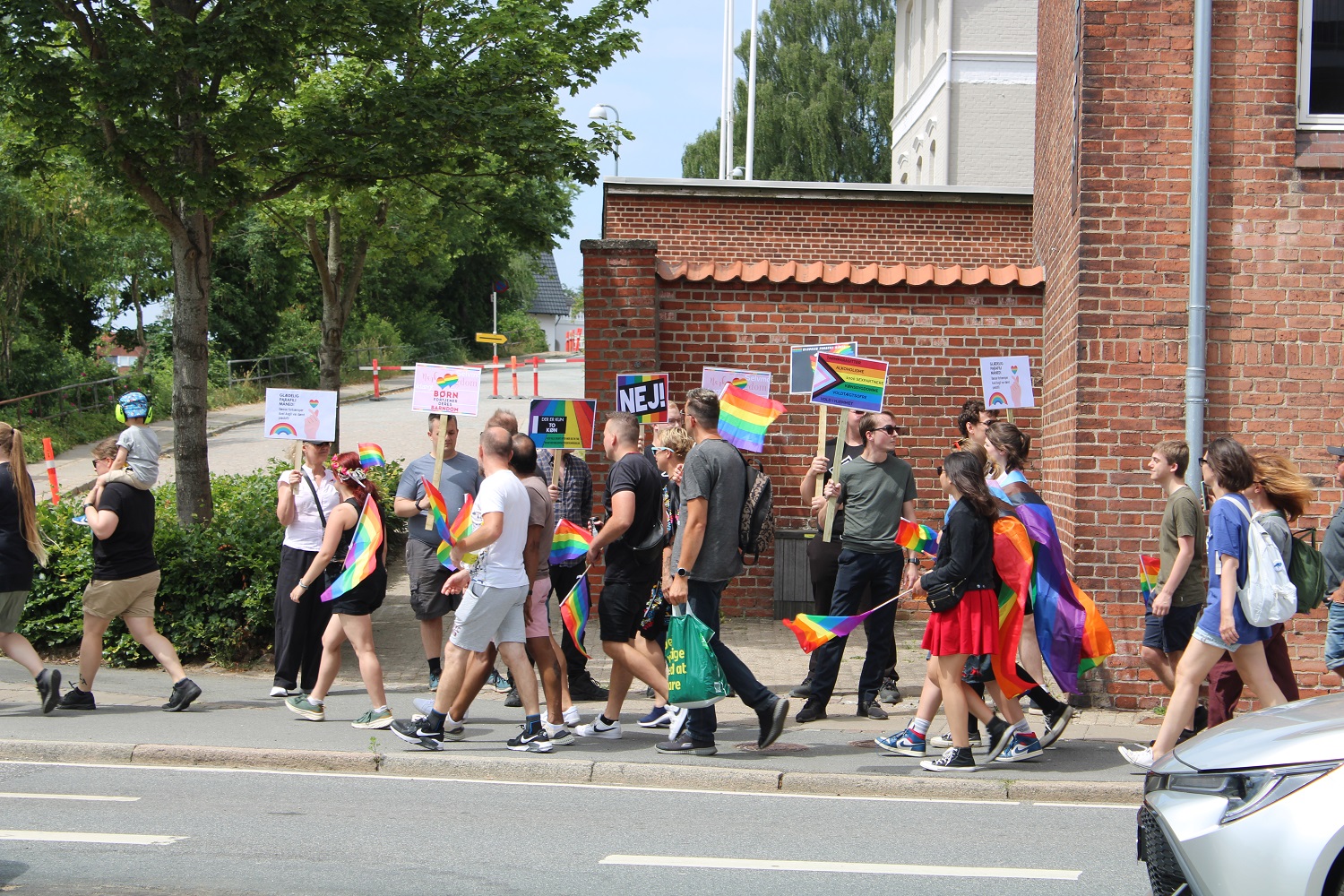 Nordic Resistance Movement Aabenraa Pride protest Denmark
